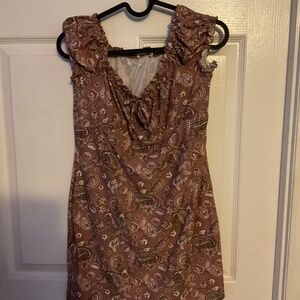 Girls Sleeveless Paisley Mini/Midi Dress